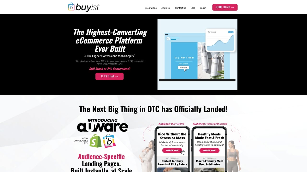 Screenshot of Buyist website