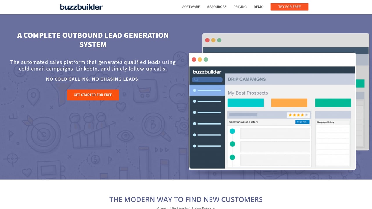 Screenshot of BuzzBuilder website