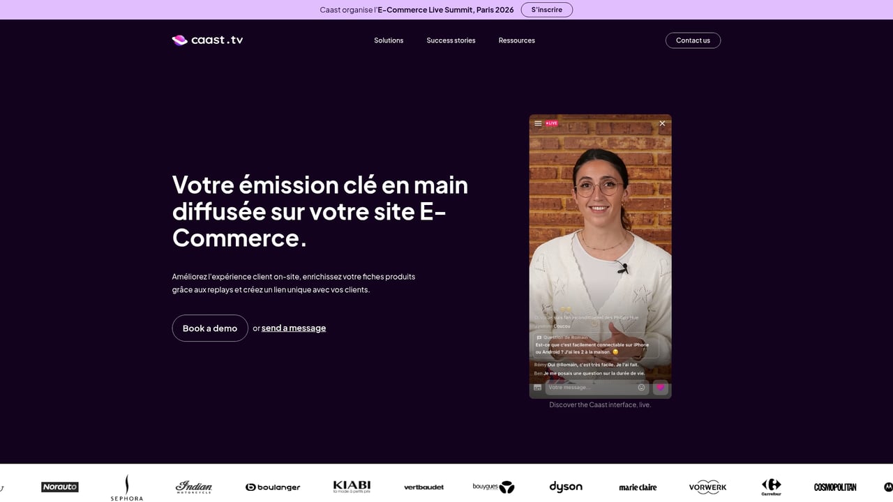 Screenshot of Caast.tv website