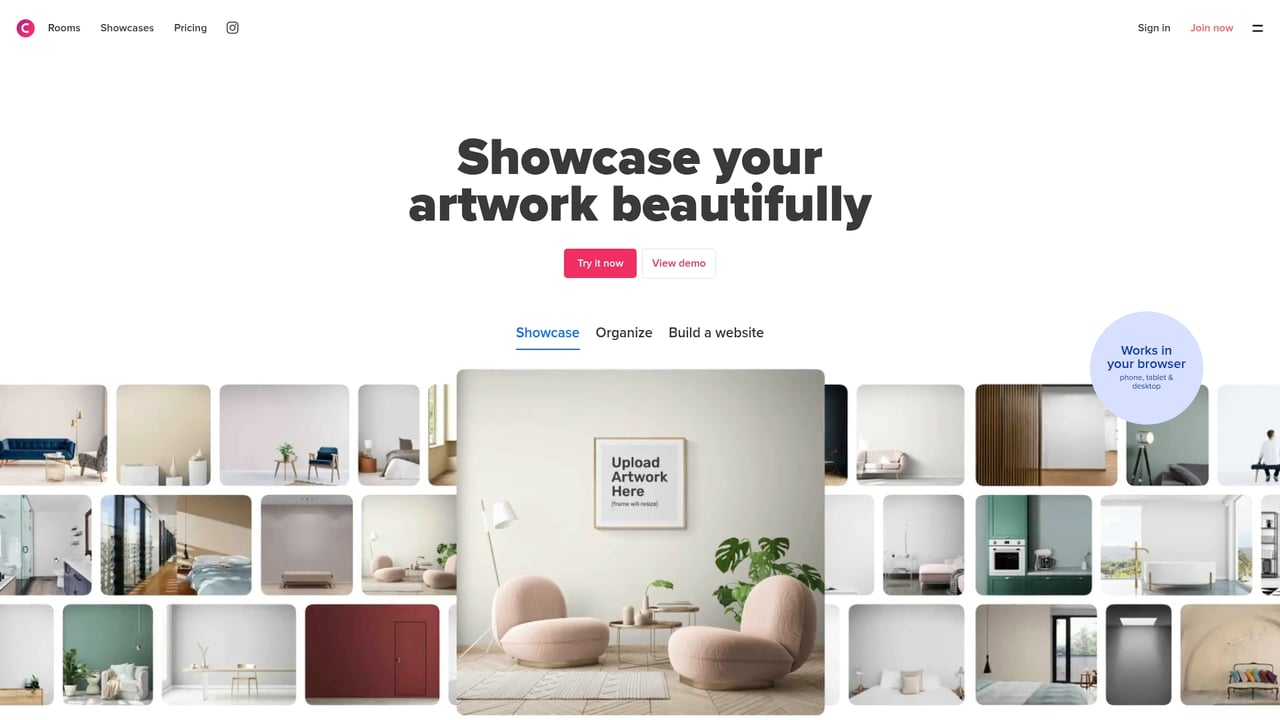 Screenshot of Canvy website