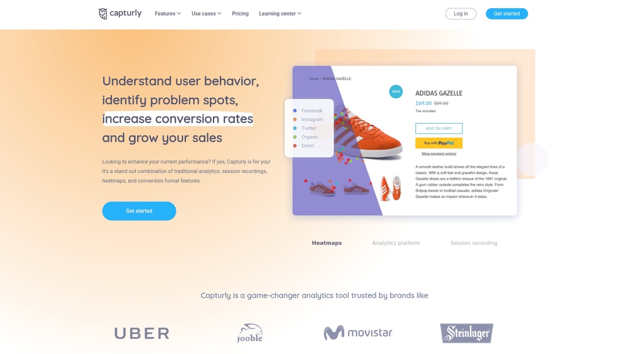 Screenshot of Capturly website