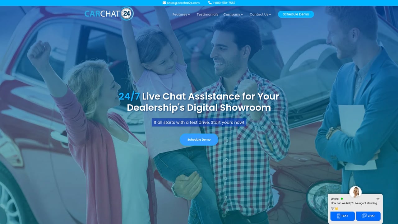 Screenshot of CarChat24 website