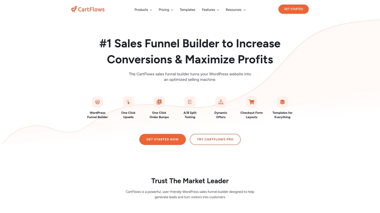 Screenshot of CartFlows website