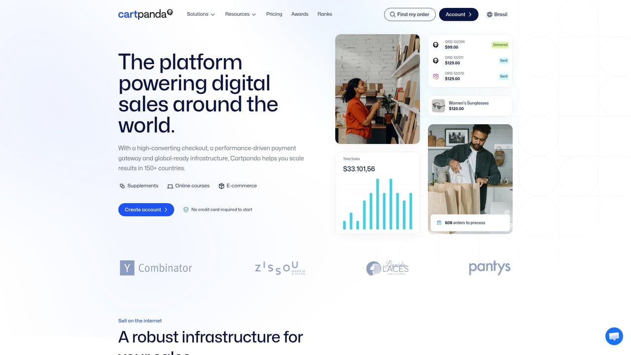 Screenshot of Cartpanda website