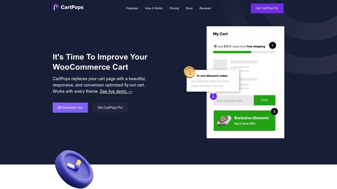 Screenshot of CartPops website