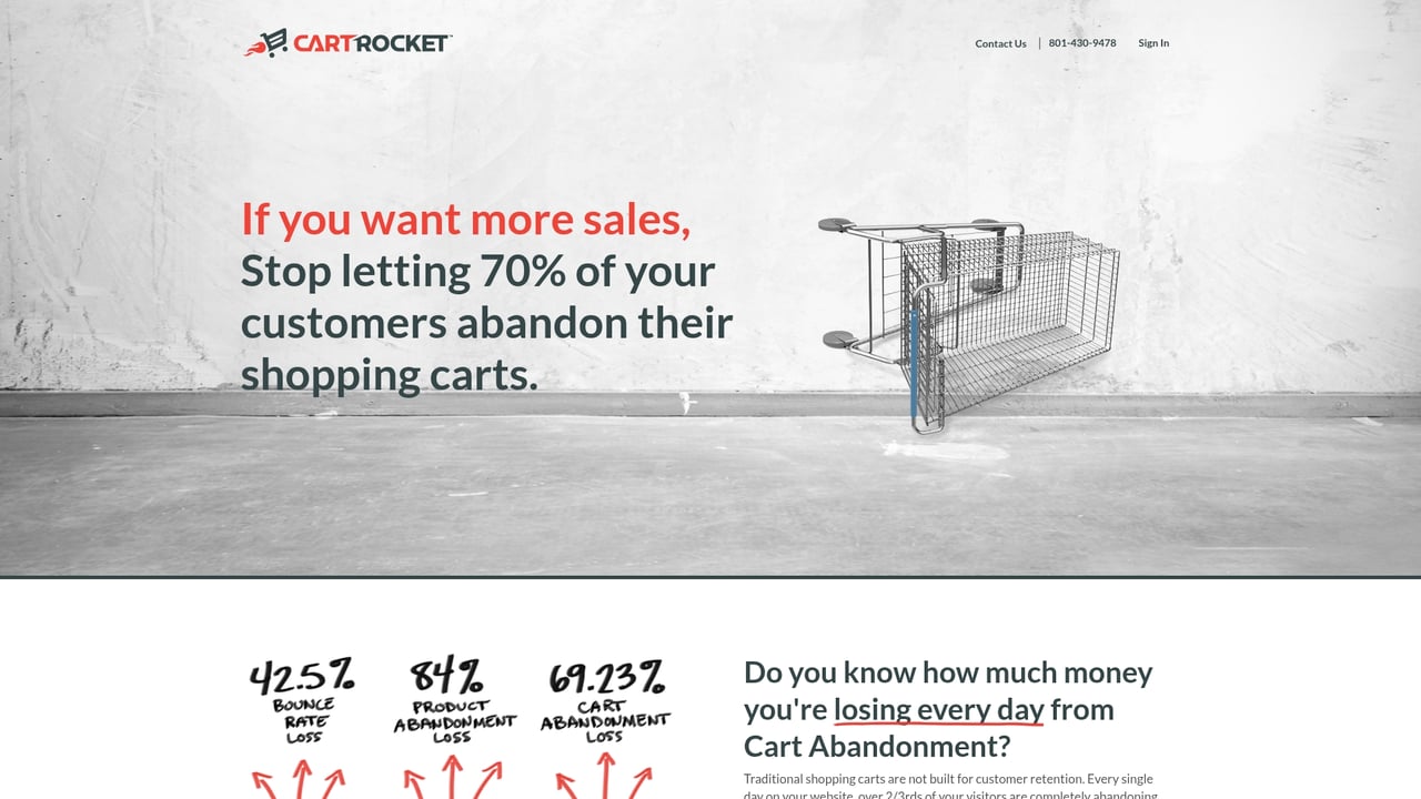 Screenshot of CartRocket website