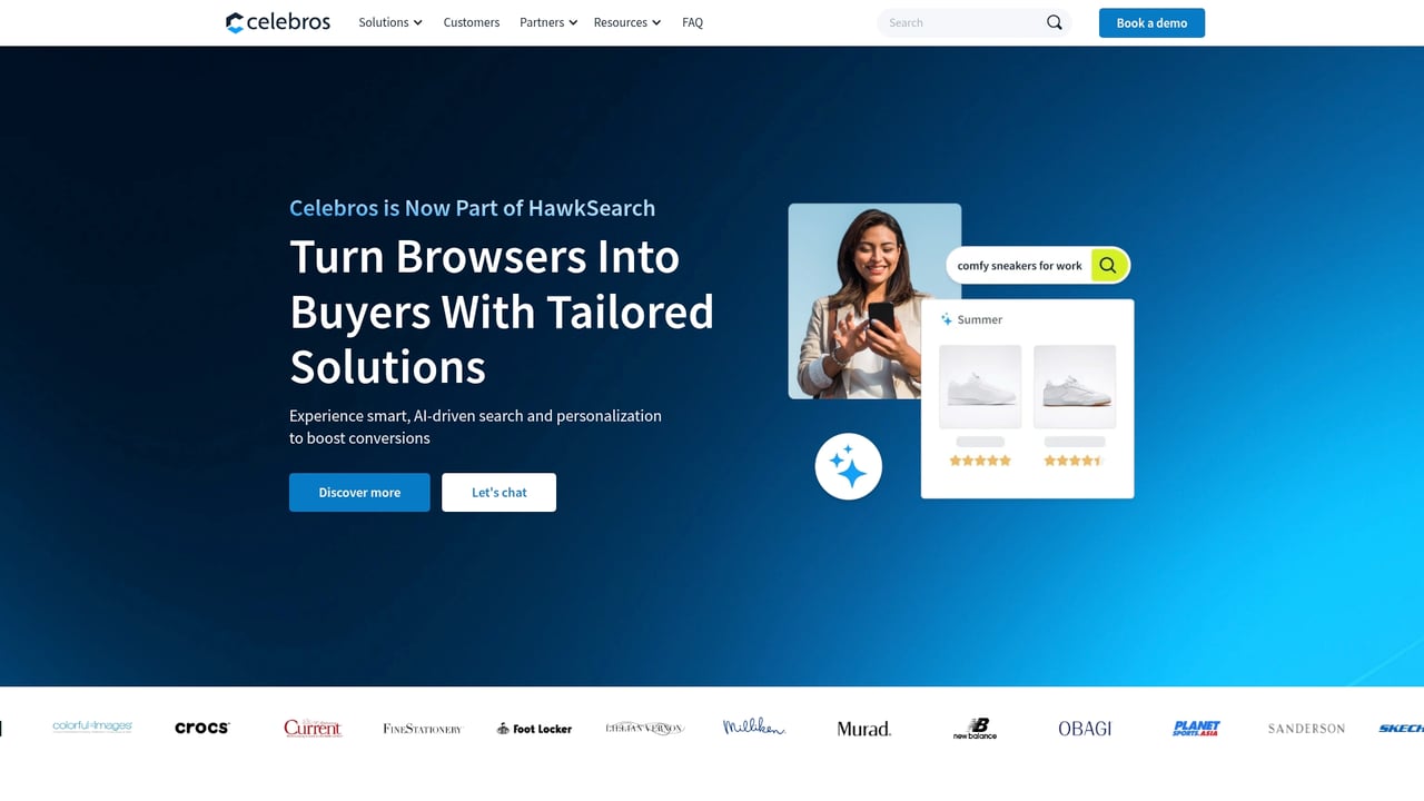 Screenshot of Celebros website
