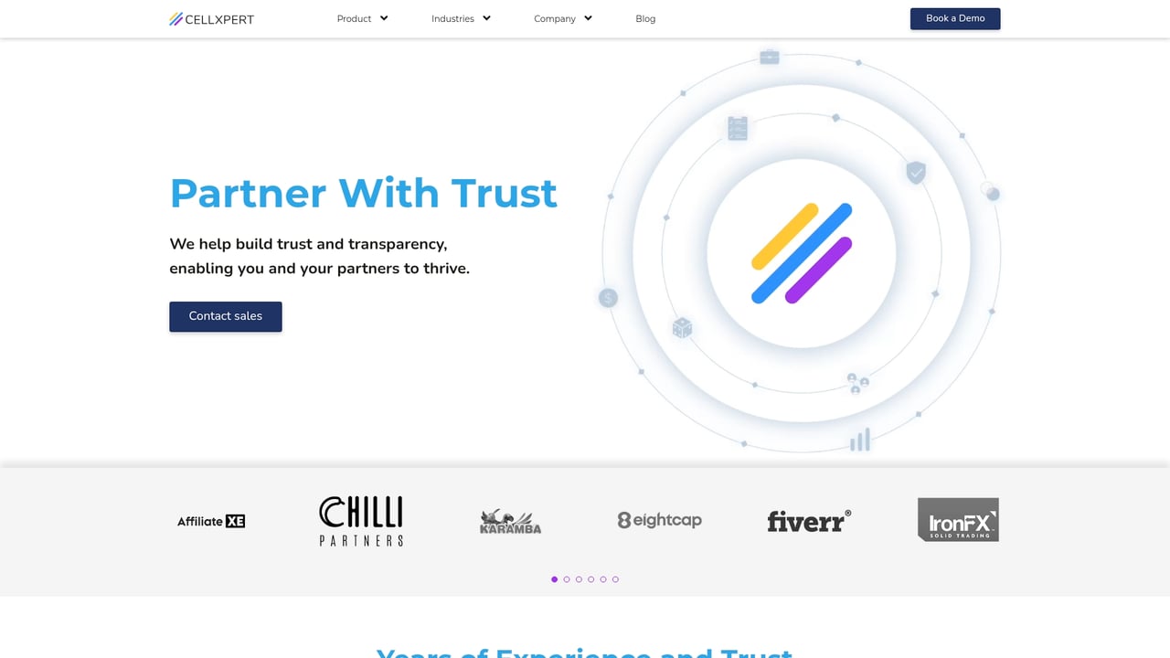Screenshot of Cellxpert website