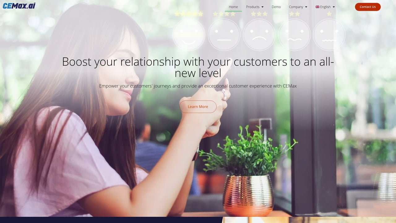 Screenshot of CEMax website