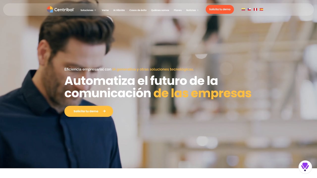 Screenshot of Centribal website
