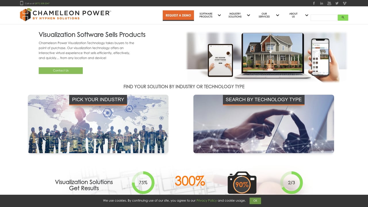 Screenshot of Chameleon Power website