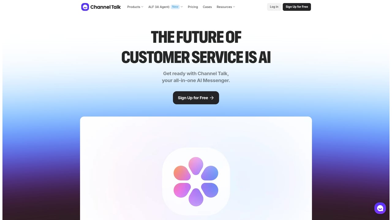 Screenshot of Channel.io website