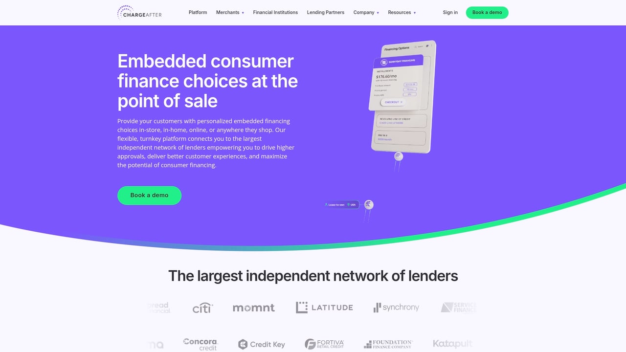 Screenshot of ChargeAfter website
