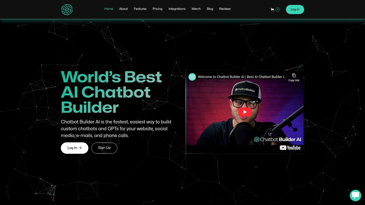 Screenshot of ChatBotBuilder website