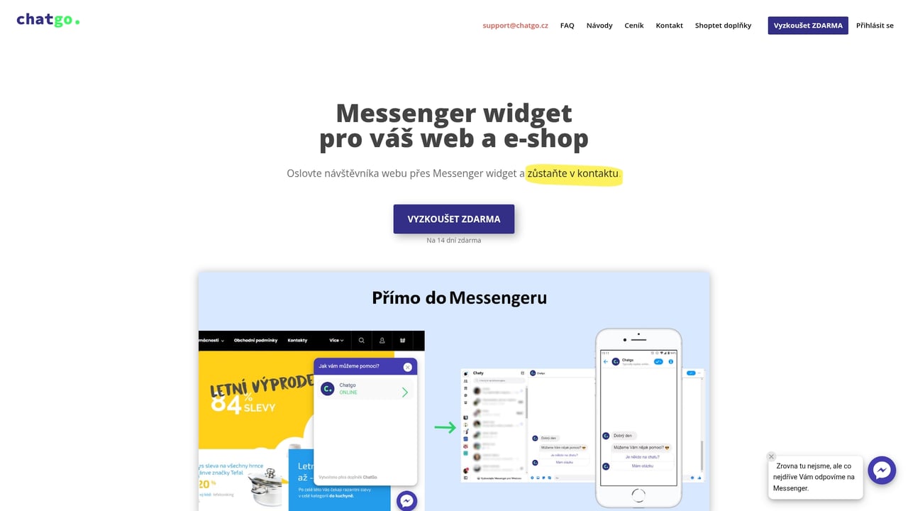 Screenshot of Chatgo website