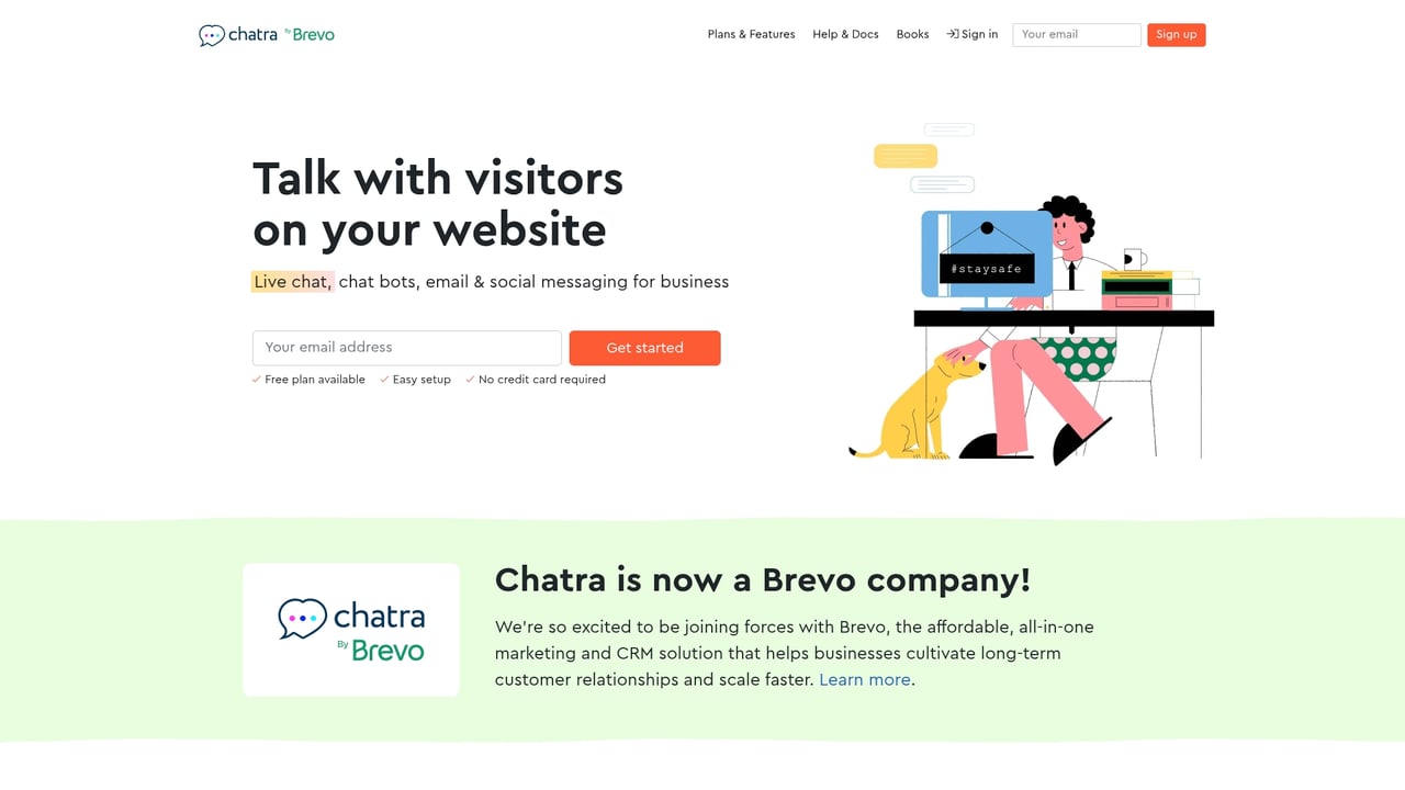 Screenshot of Chatra website