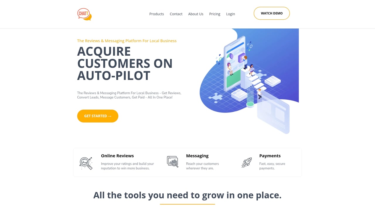 Screenshot of Chatt website