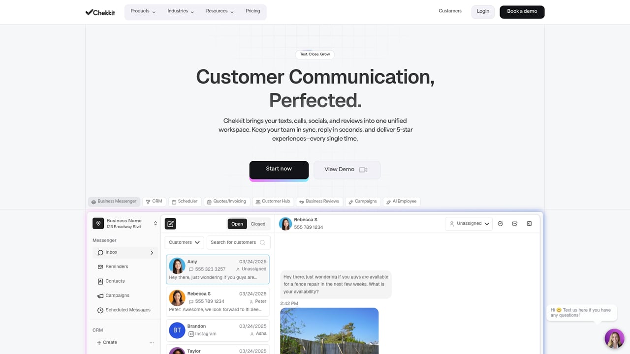 Screenshot of Chekkit website