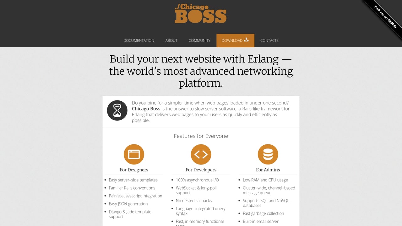 Screenshot of Chicago Boss website