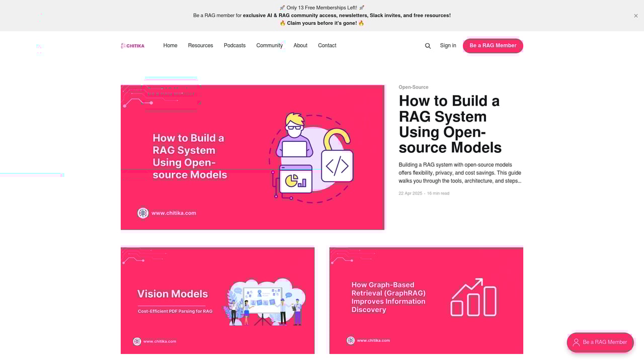 Screenshot of Chitika website