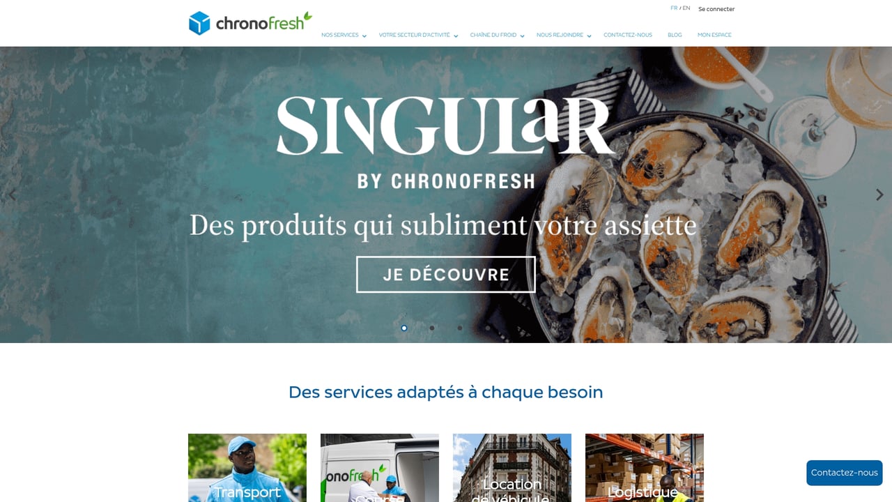 Screenshot of Chronofresh website