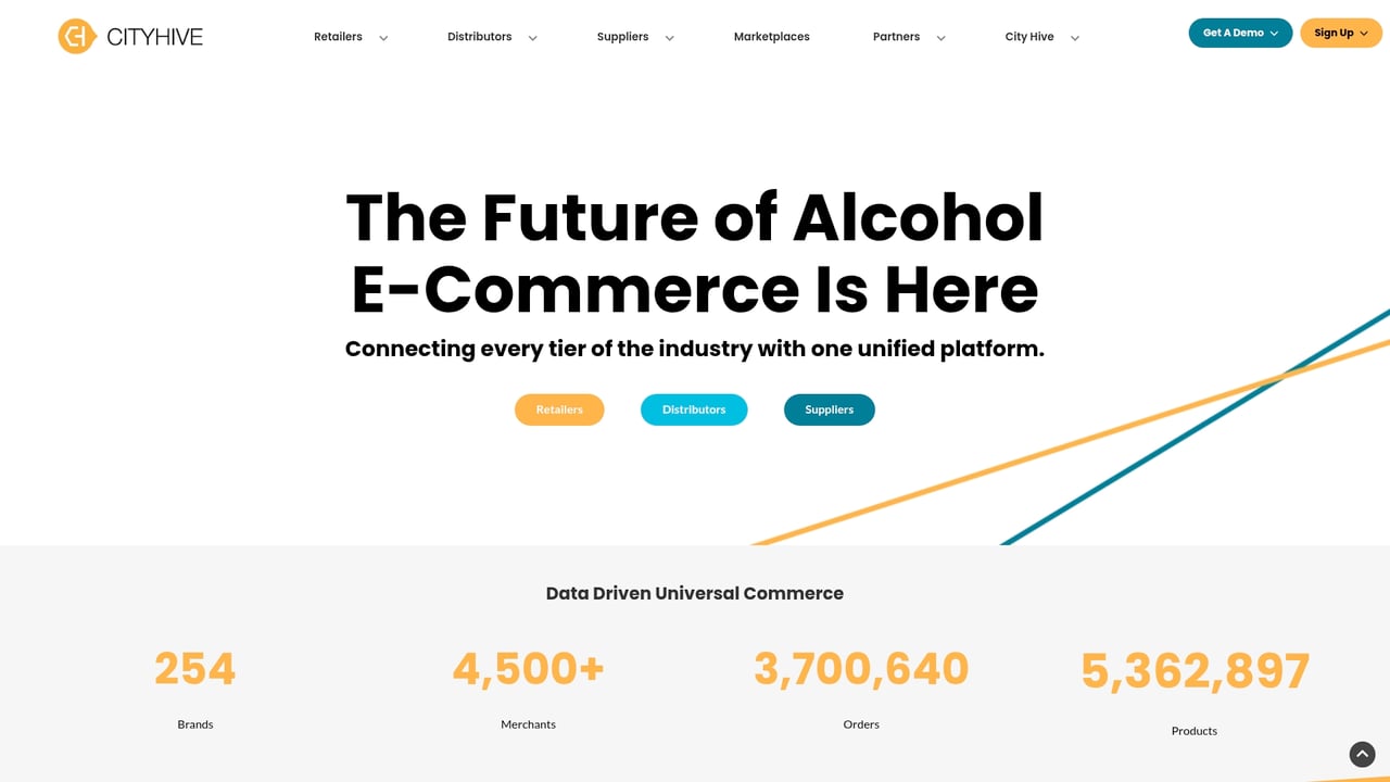 Screenshot of City Hive website