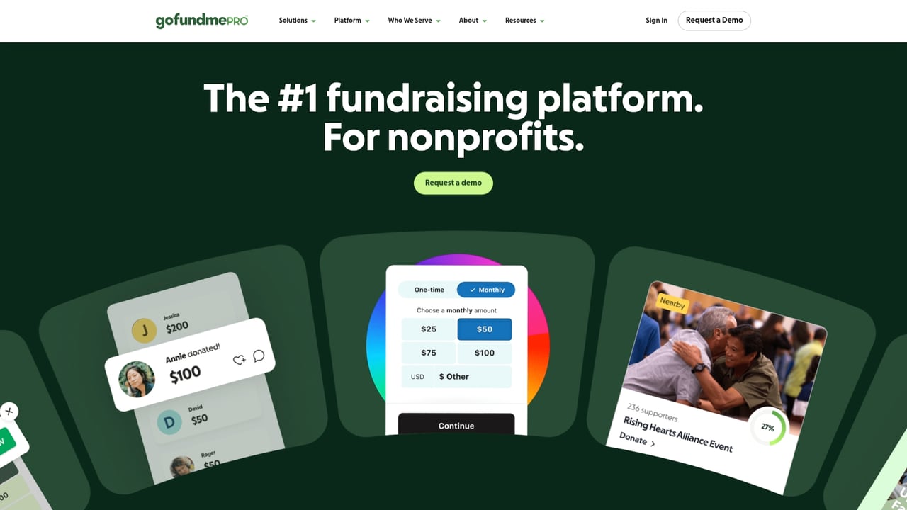 Screenshot of Classy website