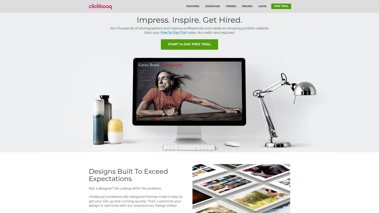 Screenshot of Clickbooq website