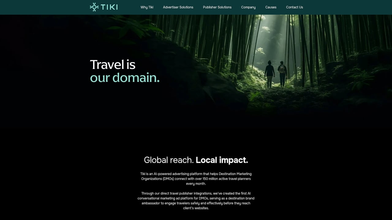 Screenshot of Clicktripz website