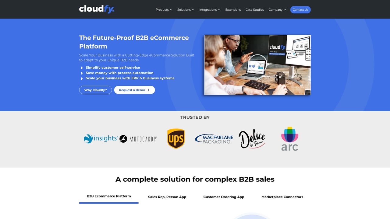 Screenshot of Cloudfy website