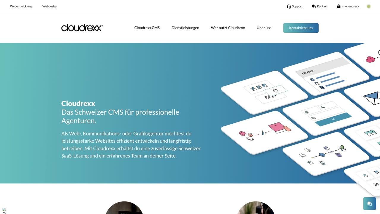 Screenshot of Cloudrexx website
