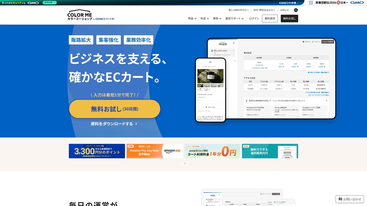 Screenshot of ColorMeShop website