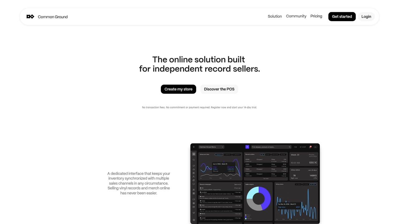 Screenshot of Common Ground website