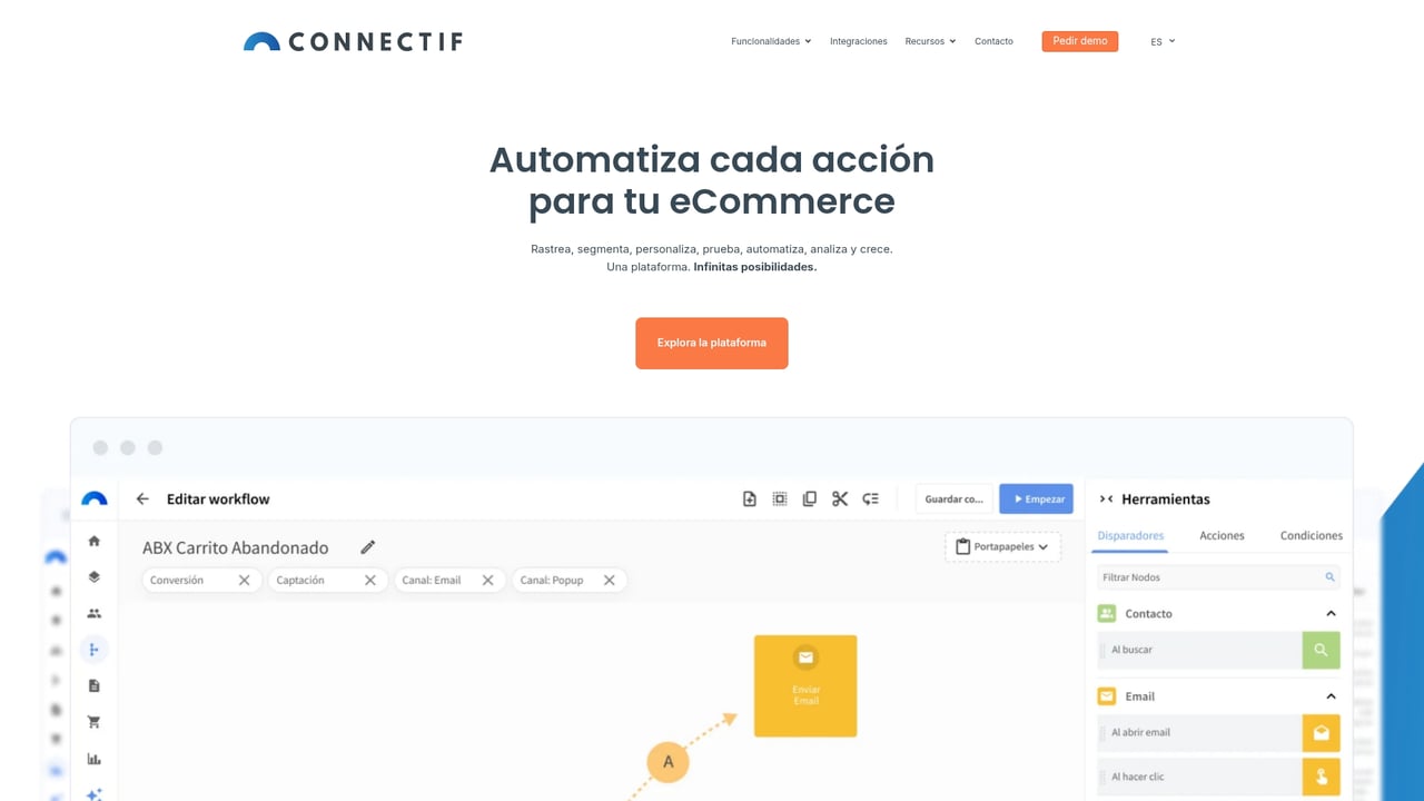 Screenshot of Connectif website