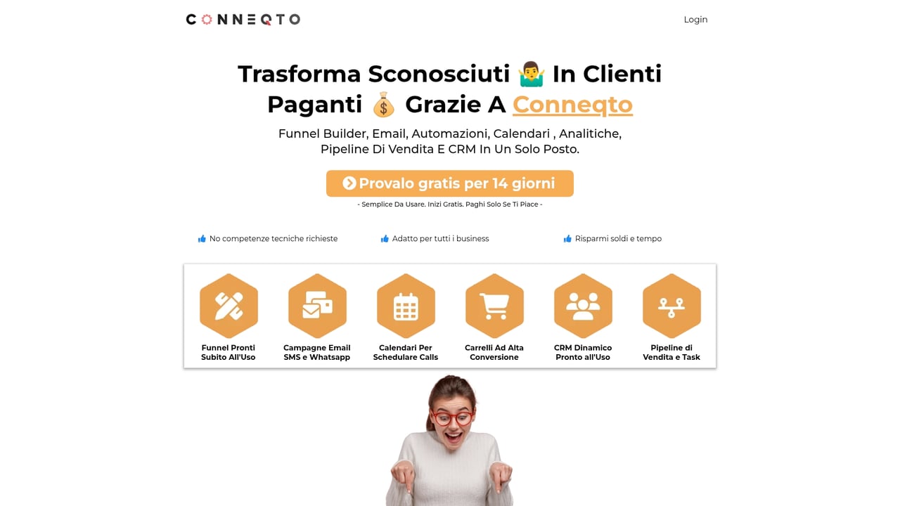 Screenshot of Conneqto website