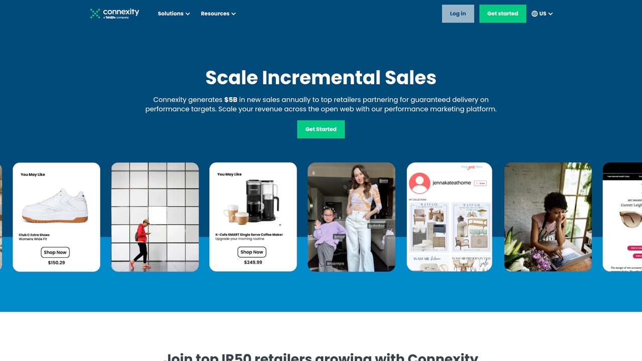 Screenshot of Connexity website