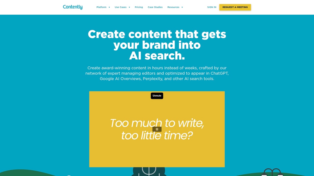 Screenshot of Contently website