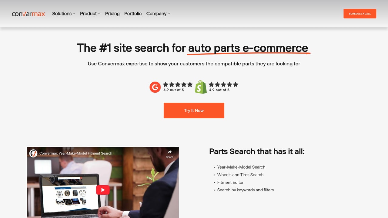 Screenshot of Convermax website