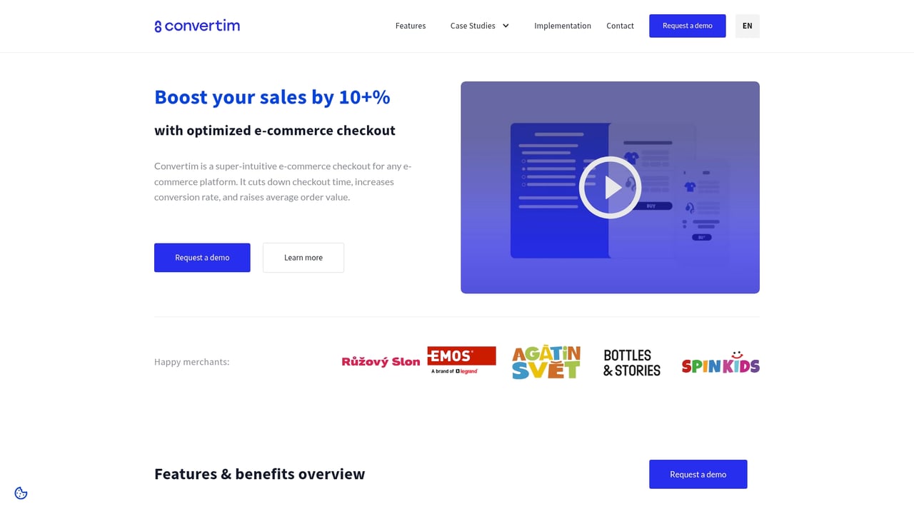 Screenshot of Convertim website