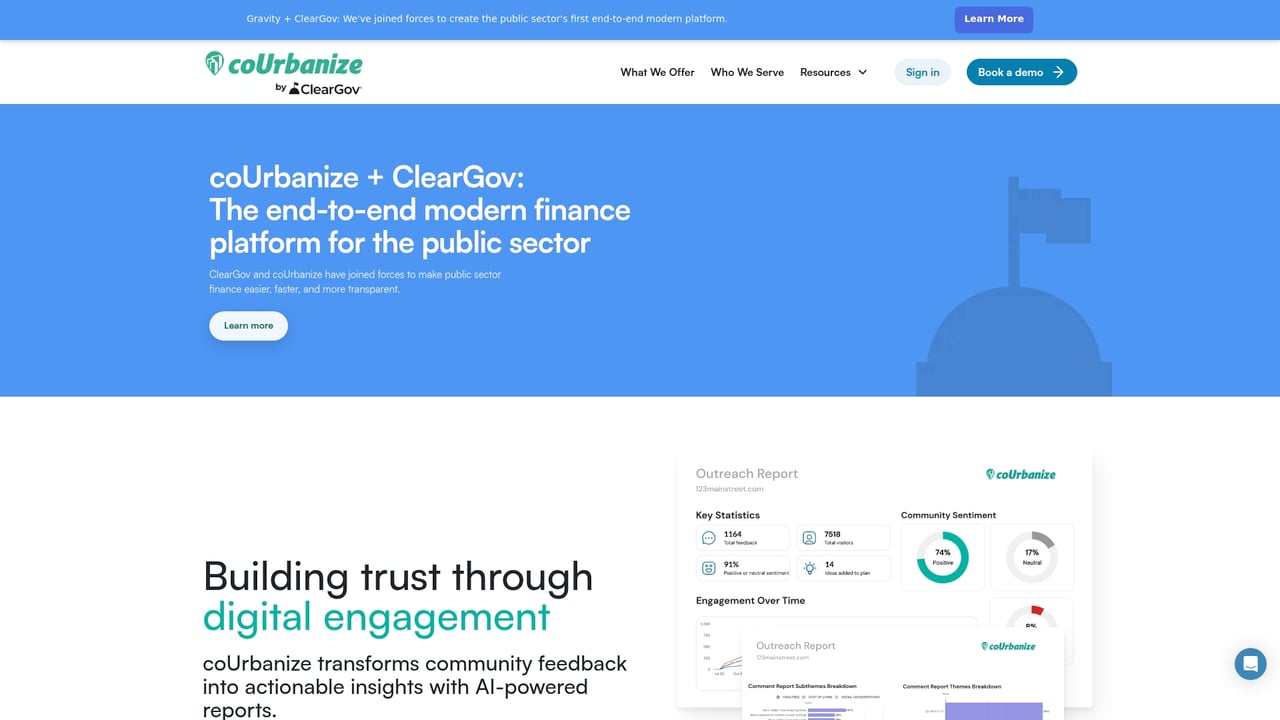 Screenshot of coUrbanize website