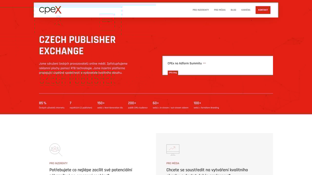 Screenshot of CPEx website