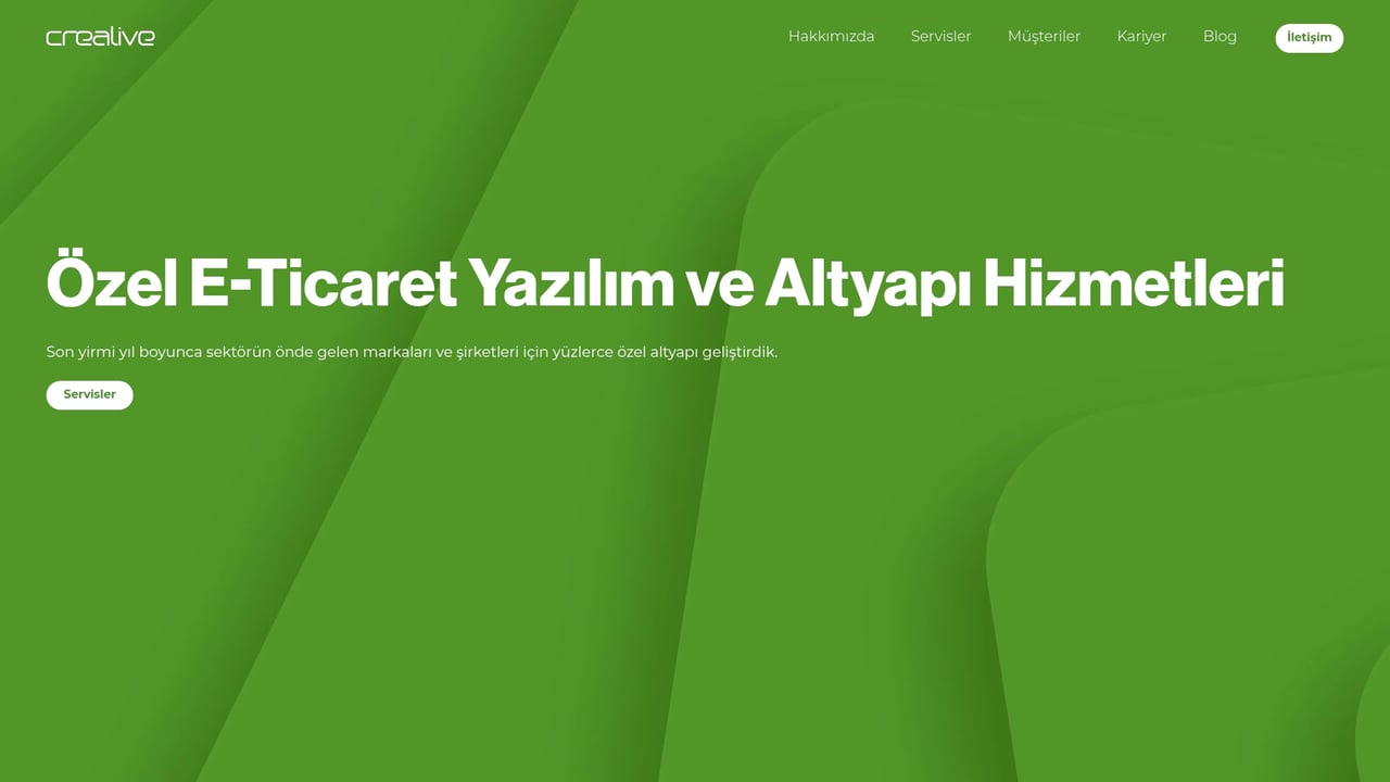 Screenshot of Crealive website