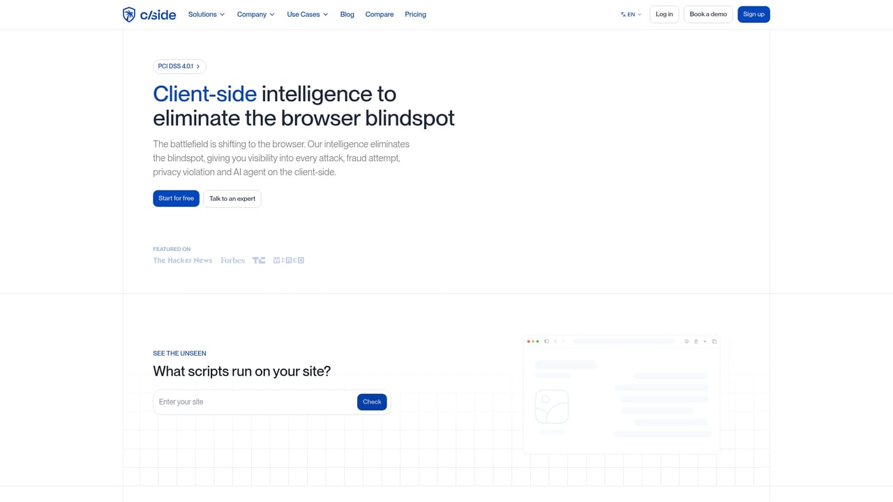Screenshot of c/side website
