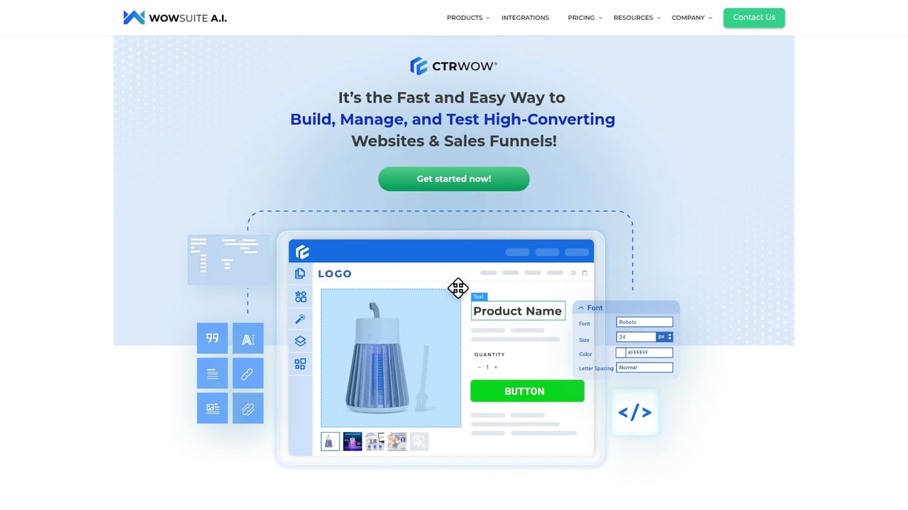Screenshot of CTRWOW website