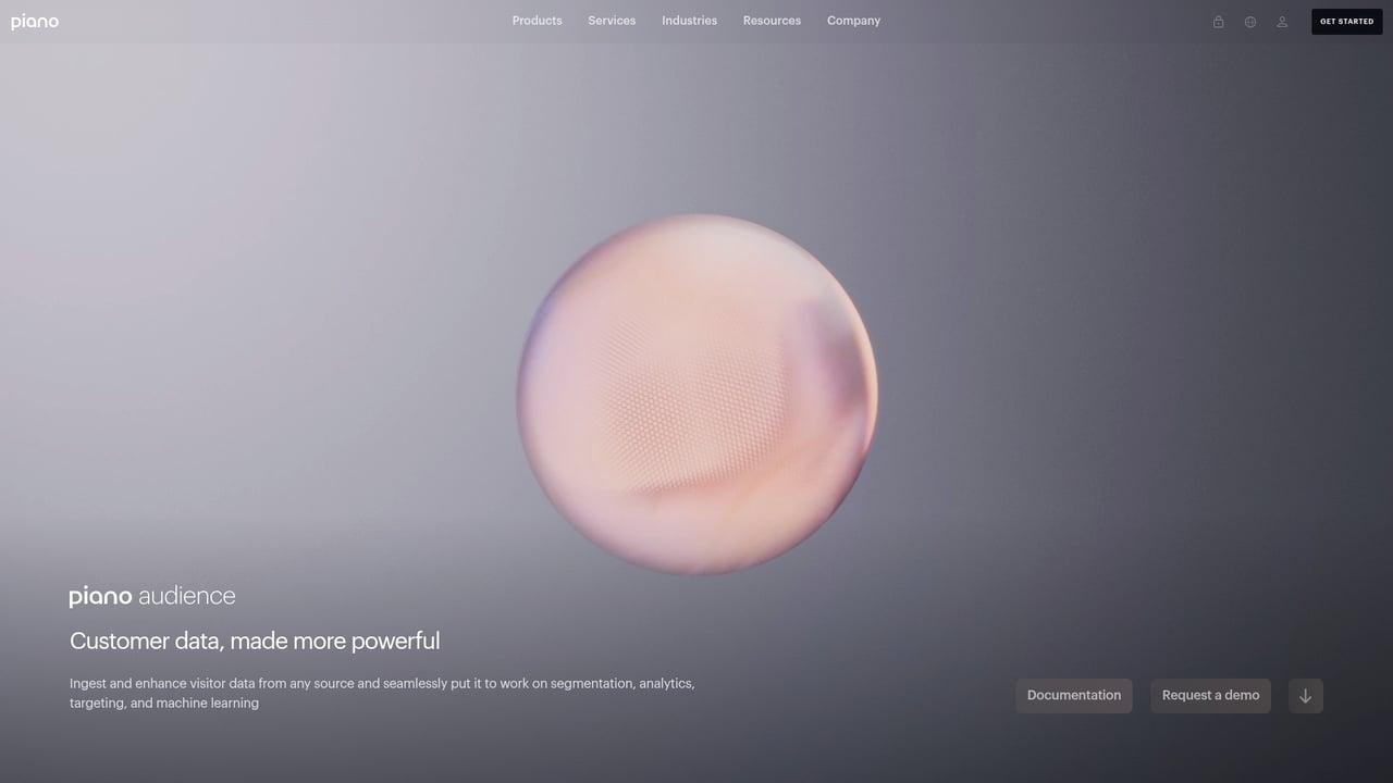 Screenshot of Cxense website