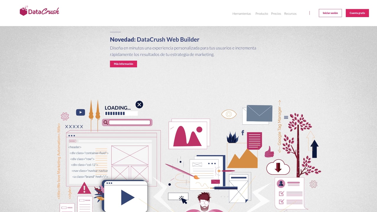 Screenshot of Datacrush website
