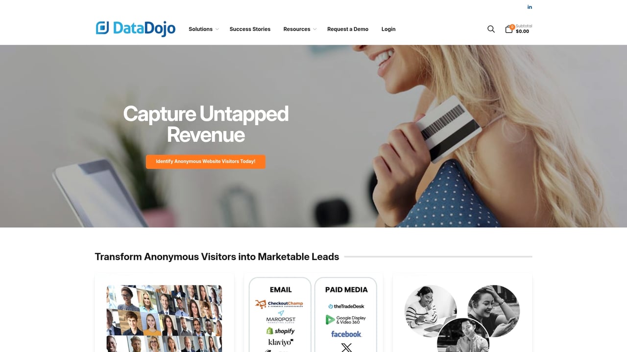 Screenshot of DataDojo website