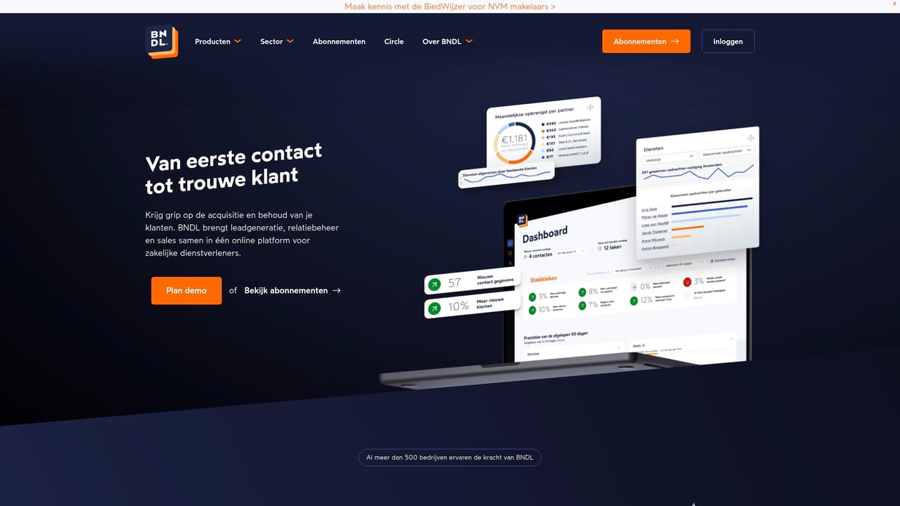 Screenshot of DatHuis website