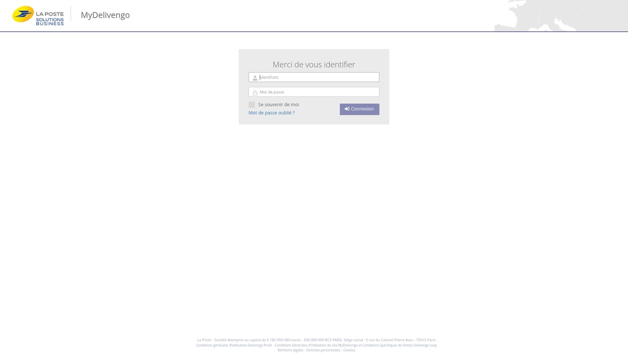 Screenshot of Delivengo website