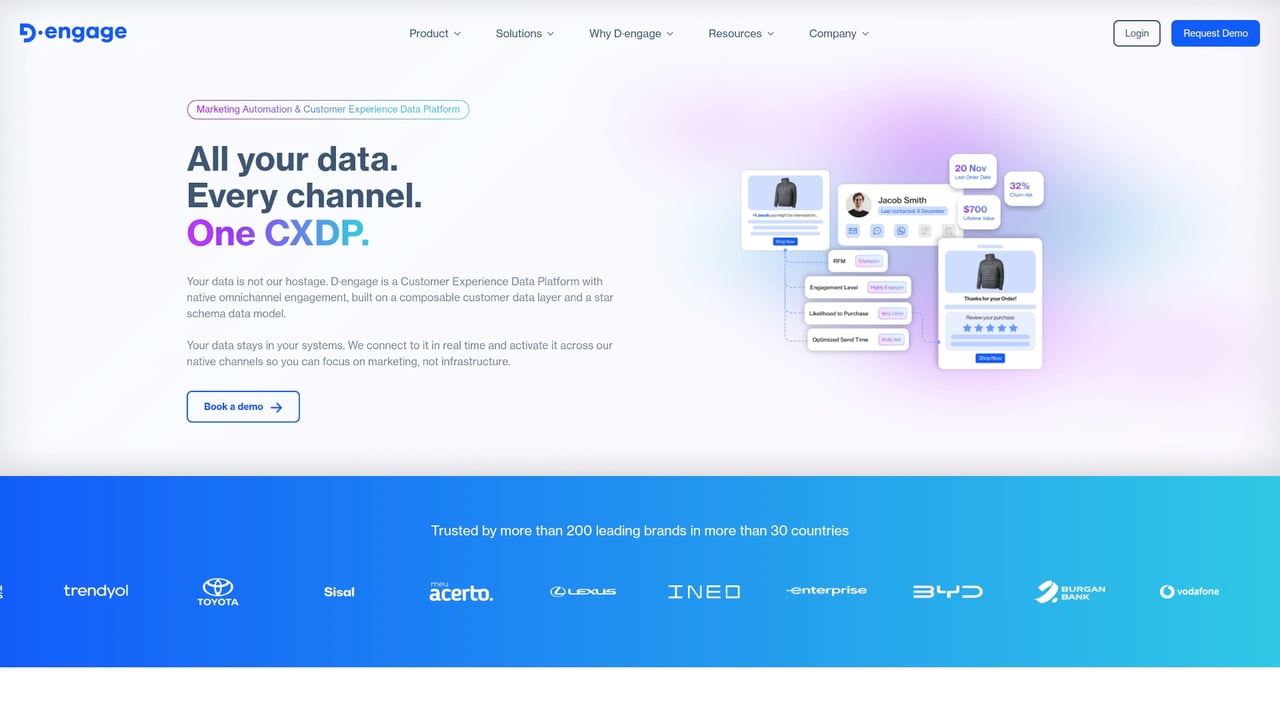 Screenshot of D.Engage website